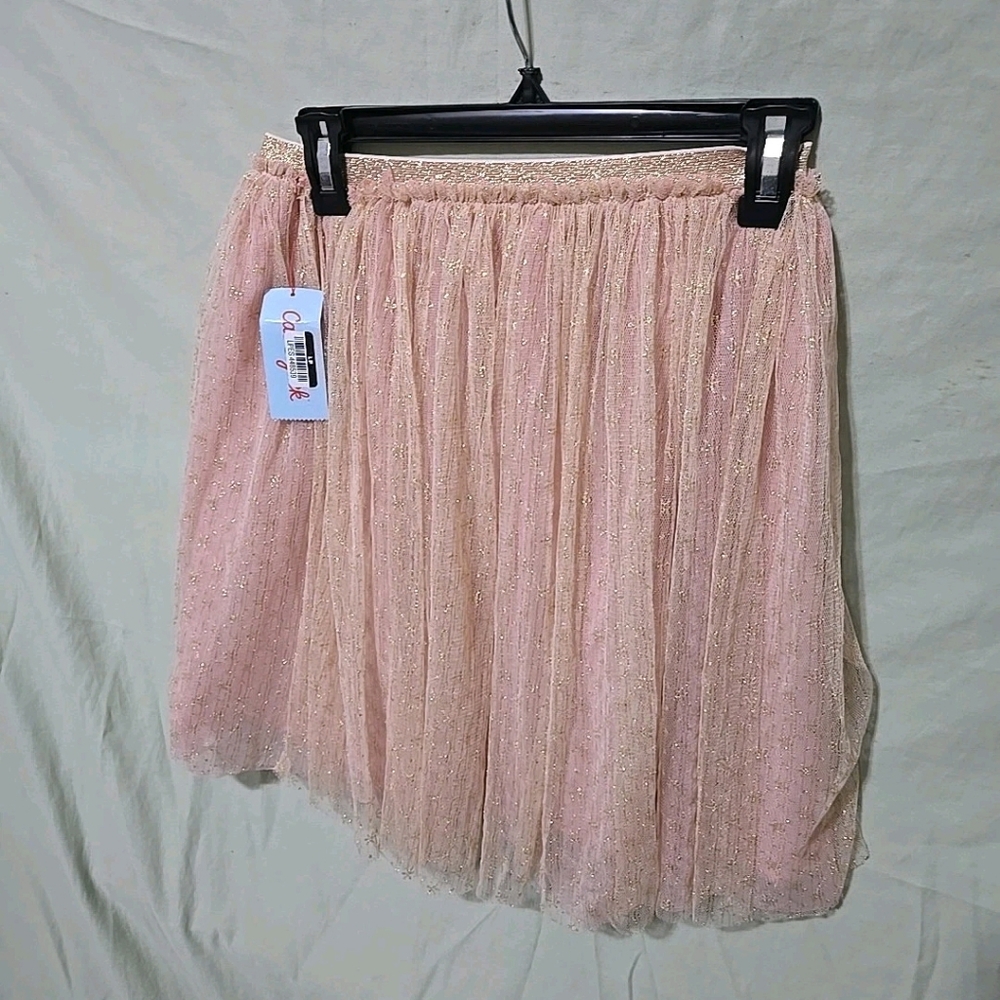 Cat & Jack Girls Maxi Easter Holiday Dressy Tulle Pink Glitter Size 8 & 10 Skirt